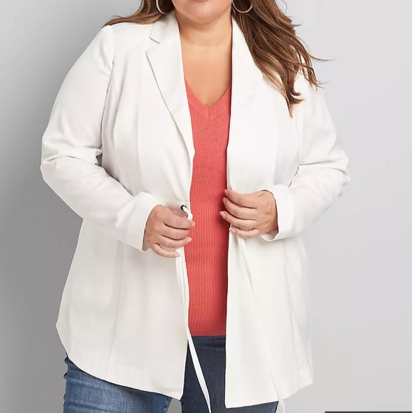 Lane Bryant Jackets & Blazers - Satin Tie-Waist Jacket